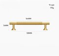 Ridged gold brass cabinet bar handle/Matte finished solid brass drawer pull/Gold brass door handle/Gold brass furniture hardware/Door knob