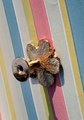 Pink enamel and faux pearl cherry blossom cabinet handle/Pink flower drawer pull/Pink and gold bloom door knob/bedroom furniture hardware
