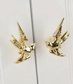 Flying Bird Cabinet Pull/Brass Bird Door Handle/Bird shaped drawer handle/Brass furniture hardware/Swooping Bird Cabinet Handle