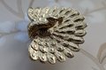 Gold Peacock Cabinet Pull/Gold Brass Peacock Door Handle/Bird shaped drawer handle/gold furniture hardware/Peafowl Cabinet Handle/Door knob