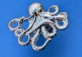 Silver octopus cabinet pull/Shiny Silver Kracken Drawer Knob/Octopus drawer handle/quirky furniture hardware/deep sea door knob/Fun handle