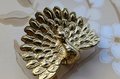 Gold Peacock Cabinet Pull/Gold Brass Peacock Door Handle/Bird shaped drawer handle/gold furniture hardware/Peafowl Cabinet Handle/Door knob