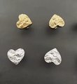 Gold or Silver Heart shaped drawer handle/Heart drawer knob/Brass furniture hardware/Heart shaped door knob/Heart shaped cabinet handle