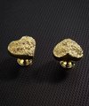 Gold or Silver Heart shaped drawer handle/Heart drawer knob/Brass furniture hardware/Heart shaped door knob/Heart shaped cabinet handle