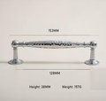 Silver hammered cabinet bar handle with feet/Shiny silver drawer pull/textured metal door handle/brass furniture hardware/kitchen hardware