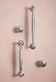 Silver hammered cabinet bar handle with feet/Shiny silver drawer pull/textured metal door handle/brass furniture hardware/kitchen hardware