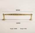 Gold hammered cabinet bar handle with feet/Shiny Gold drawer pull/textured metal door handle/brass furniture hardware/kitchen hardware