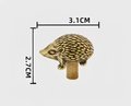 Gold or Bronze hedgehog cabinet handle/Hedgehog door handle/Hedgehog drawer knob/Woodland themed handle/Brass furniture hardware