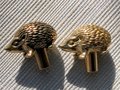 Gold or Bronze hedgehog cabinet handle/Hedgehog door handle/Hedgehog drawer knob/Woodland themed handle/Brass furniture hardware