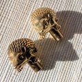 Gold or Bronze hedgehog cabinet handle/Hedgehog door handle/Hedgehog drawer knob/Woodland themed handle/Brass furniture hardware