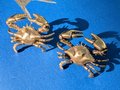 Gold or Bronze crab cabinet handle/Cancer zodiac door handle/Crab shaped drawer knob/Seaside decor/Brass furniture hardware/Beach decor