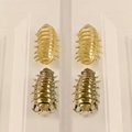Large brass woodlouse cabinet pull/Isopod shaped Door Handle/Gold insect drawer knob/unique furniture hardware/Roly-polies door knob