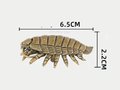 Large brass woodlouse cabinet pull/Isopod shaped Door Handle/Gold insect drawer knob/unique furniture hardware/Roly-polies door knob