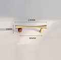 Black bar handles with gold brass ball decoration/cabinet handles/modern hardware/gold drawer pulls/cabinet pulls/furniture door handles