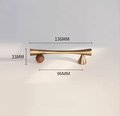 Black bar handles with gold brass ball decoration/cabinet handles/modern hardware/gold drawer pulls/cabinet pulls/furniture door handles