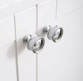 Deluxe shiny silver drawer pull with textured grip/Ornate silver curved cabinet handle/Silver Chrome textured door knob/Silver drawer knob
