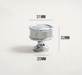 Deluxe shiny silver drawer pull with textured grip/Ornate silver curved cabinet handle/Silver Chrome textured door knob/Silver drawer knob