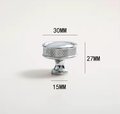 Deluxe shiny silver drawer pull with textured grip/Ornate silver curved cabinet handle/Silver Chrome textured door knob/Silver drawer knob