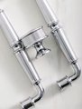 Deluxe shiny silver drawer pull with textured grip/Ornate silver curved cabinet handle/Silver Chrome textured door knob/Silver drawer knob