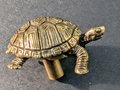 Gold or Bronze Tortoise drawer handle/Brass Tortoise door knob/Tortoise cabinet pull/Brass furniture hardware/Animal shaped drawer knob