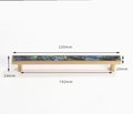 Rainbow abalone shell drawer pull/Pearl cabinet pull/Mother of pearl door handle/Iridescent Drawer handle/Pearl and brass furniture hardware