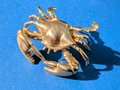 Gold or Bronze crab cabinet handle/Cancer zodiac door handle/Crab shaped drawer knob/Seaside decor/Brass furniture hardware/Beach decor
