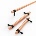Rose Gold and Black cabinet bar handles/copper and black drawer pull/kitchen hardware/renovation project door handle/rose gold cabinet pulls