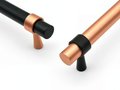 Rose Gold and Black cabinet bar handles/copper and black drawer pull/kitchen hardware/renovation project door handle/rose gold cabinet pulls