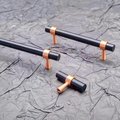 Rose Gold and Black cabinet bar handles/copper and black drawer pull/kitchen hardware/renovation project door handle/rose gold cabinet pulls
