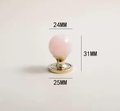 Shiny gold brass pink crystal bar handle/Semi precious stone and brass drawer pull/unique cabinet handle/IKEA hack/wardrobe door handle