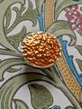 Copper and brass hammered brass drawer handle/Copper cabinet handle/Textured metal furniture hardware/Copper drawer knob/Copper cabinet pull