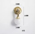 Shiny gold drop handle in rose quartz, white quartz and marble/Gemstone drawer pull/Semi precious stone cabinet pull/Luxury crystal handle