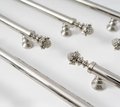 Decorative silver drawer handle/Ornate silver chrome drawer pull/Unique cabinet handle/Silver wardrobe door handle/Pincone cabinet handle