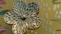 Gold brass flower door handle/Daisy cabinet pull/Flower drawer knob/Flower shaped cabinet handle/Floral door knob/Brass furniture hardware
