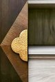 Clover shaped hammed texture drawer handle/Big Gold drawer pull/Gold Wardrobe handle/Kitchen hardware/Large cabinet handle/Gold door handle