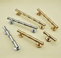 Bamboo patterned brass cabinet bar Handle/Bamboo drawer pull/Brass furniture hardware/Gold door handle/Silver Bamboo cabinet pull