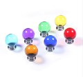 Fun glass ball drawer knobs in a rainbow of colours/colourful glass cabinet handle/bright furniture hardware/nursery handles/kids room decor