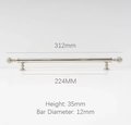 Decorative silver drawer handle/Ornate silver chrome drawer pull/Unique cabinet handle/Silver wardrobe door handle/Pincone cabinet handle