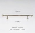 Decorative silver drawer handle/Ornate silver chrome drawer pull/Unique cabinet handle/Silver wardrobe door handle/Pincone cabinet handle
