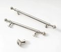 Decorative silver drawer handle/Ornate silver chrome drawer pull/Unique cabinet handle/Silver wardrobe door handle/Pincone cabinet handle