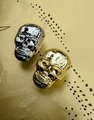 Gold or silver skull drawer handle/Skull shaped drawer pull/Gothic cabinet handle/Skull door knob/Halloween furniture hardware/Gothic core