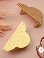 Clover shaped hammed texture drawer handle/Big Gold drawer pull/Gold Wardrobe handle/Kitchen hardware/Large cabinet handle/Gold door handle