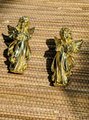 Gold brass Angel door handle/Guardian Angel Cabinet Pull/Gold Fairy drawer pull/Gold angelic themed furniture hardware/Sweet Angel door knob