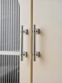 Shiny silver bar cabinet handle with retro look/Chrome drawer handle/home improvement hardware/Silver cabinet door handle/Silver hardware