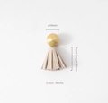 Gold brass and leather tassel drawer handle/Brass and leather tassel cabinet pull/Colourful leather and brass door handle/Leather hardware