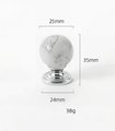 Silver and semi precious stone ball drawer knob/stone drawer pull/crystal ball cabinet pull/gemstone handle/Bright coloured stone hardware