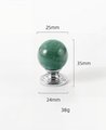 Silver and semi precious stone ball drawer knob/stone drawer pull/crystal ball cabinet pull/gemstone handle/Bright coloured stone hardware