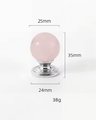 Silver and semi precious stone ball drawer knob/stone drawer pull/crystal ball cabinet pull/gemstone handle/Bright coloured stone hardware