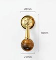 Shiny gold drop handle with semi precious stones/Gemstone drawer pull/Semi precious stone cabinet pull/Luxury crystal handle/Crystal handle