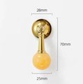 Shiny gold drop handle with semi precious stones/Gemstone drawer pull/Semi precious stone cabinet pull/Luxury crystal handle/Crystal handle